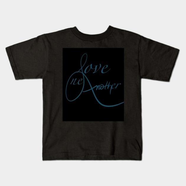 Love one another Kids T-Shirt by Wolfgon Designs
